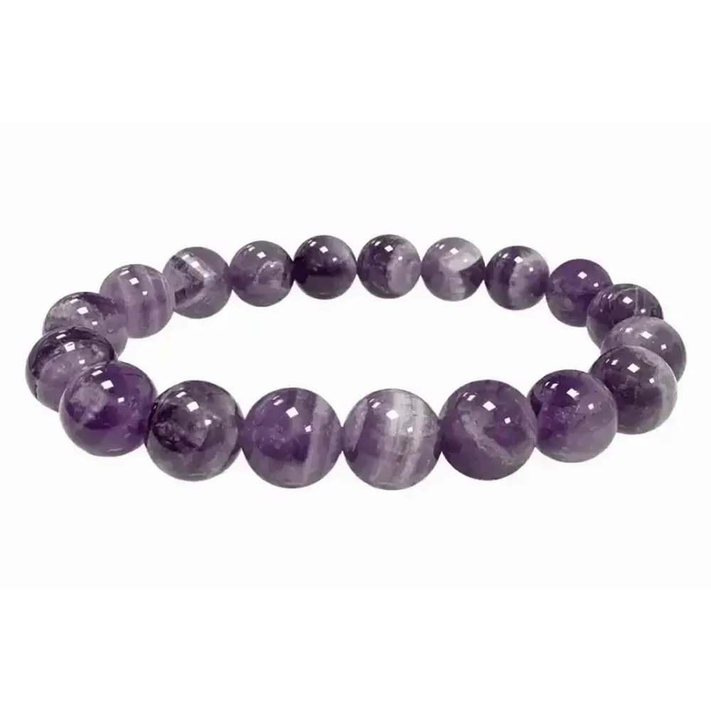 Bracelets - Tapered Amethyst A 10mm pearls bracelet - ARABESK