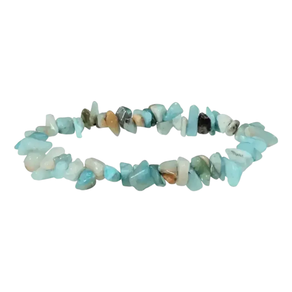 Bracelets - Peru Amazonite AB chips bracelet 18cm - ARABESK