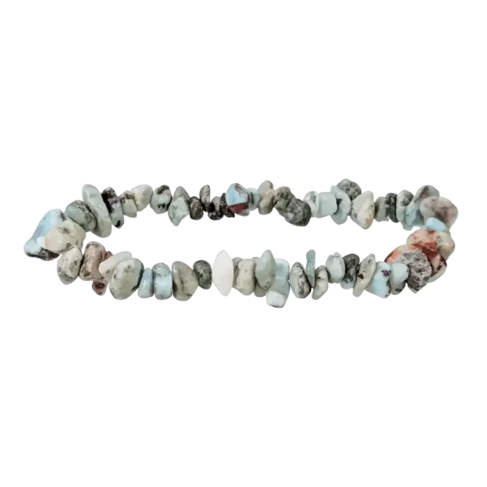 Bracelets - Bracelet Larimar chips 18cm - ARABESK