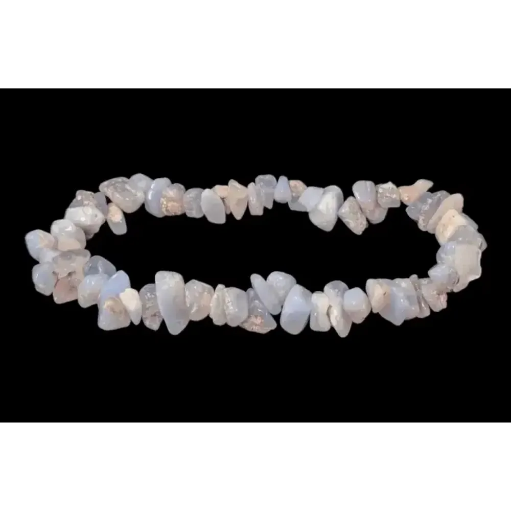 Bracelets - Bracelet Blue Chalcedony chips 5-8mm 18cm - ARABESK