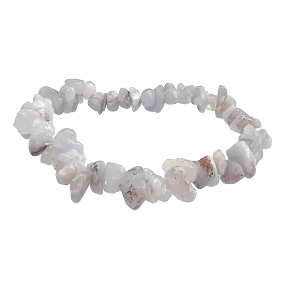 Bracelets - Bracelet Blue Chalcedony chips 5-8mm 18cm - ARABESK