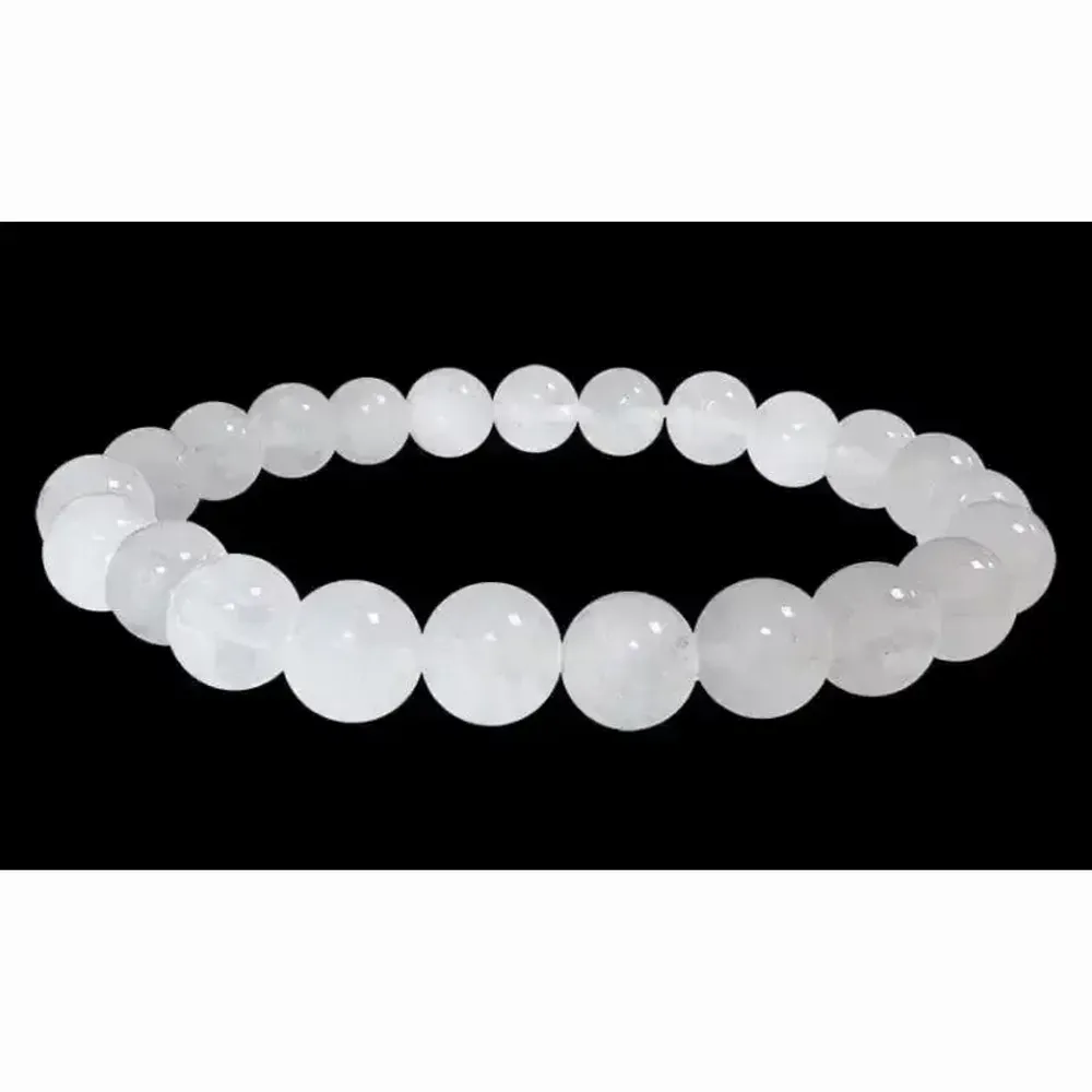Bracelets - Bracelet Jade Blanc A perles 8mm - ARABESK