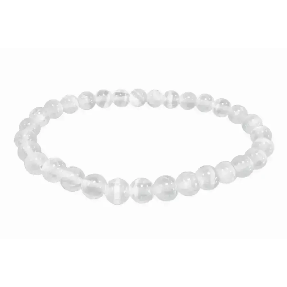 Bracelets - Selenite Cat's Eye Bracelet AA beads 6mm - ARABESK