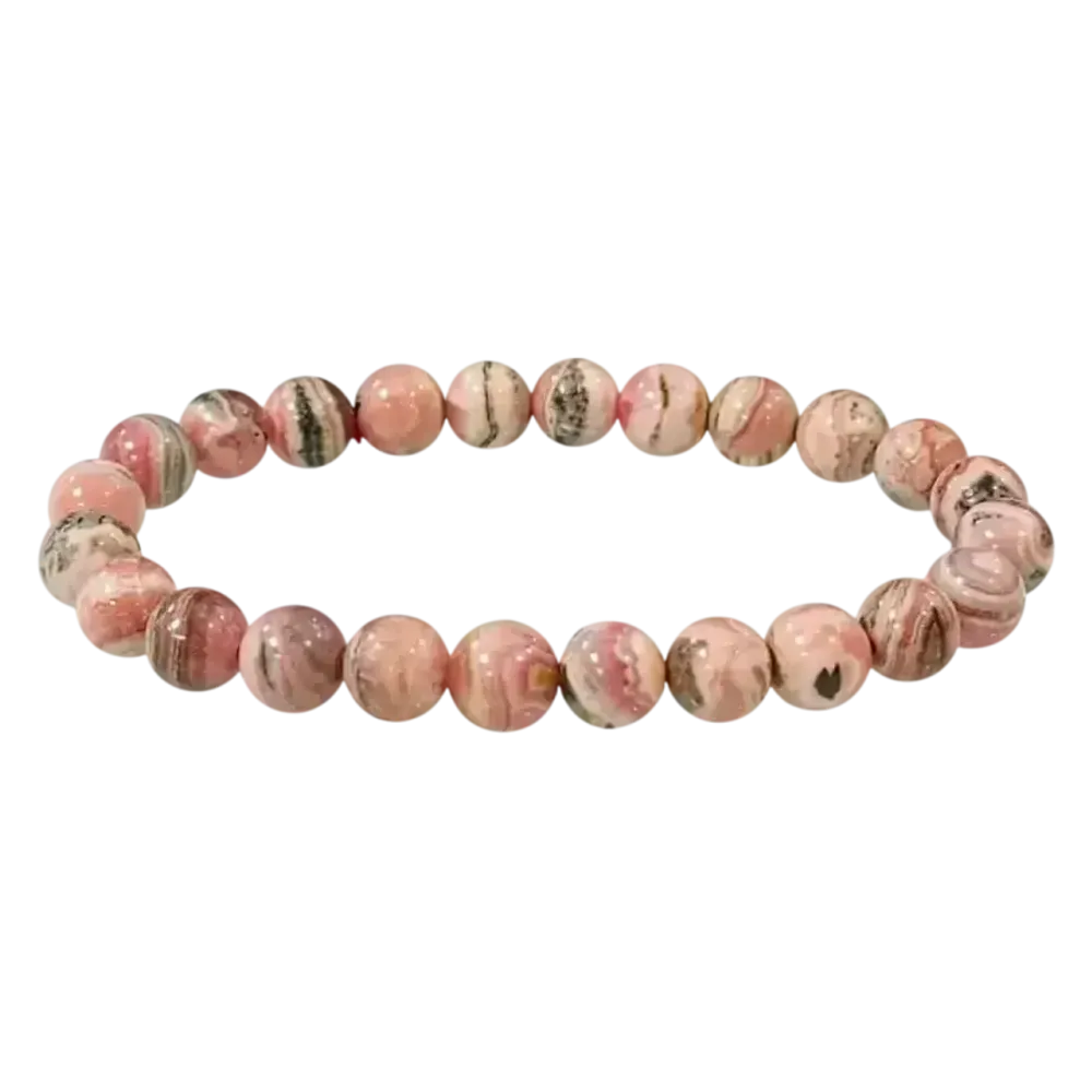 Bracelets - Bracelet Rhodochrosite Argentine A perles 7.5-8.5mm - ARABESK