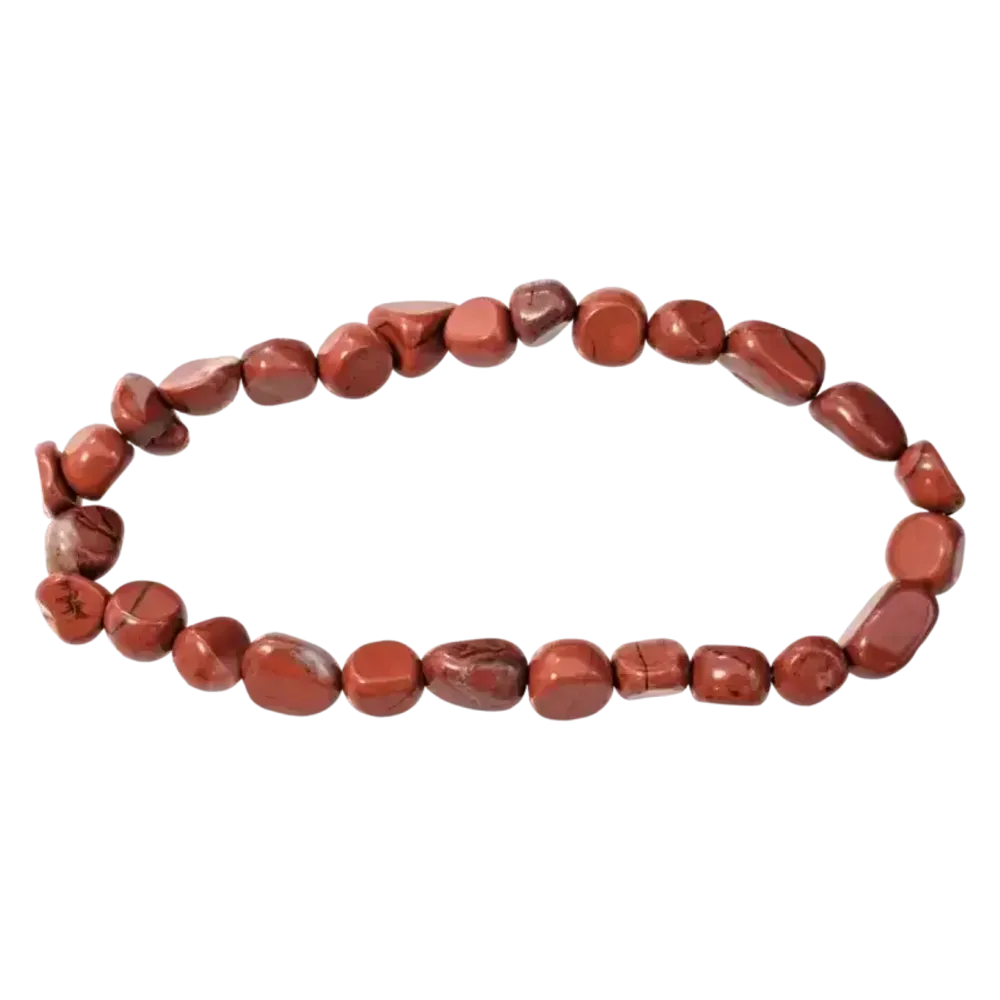 Bracelets - Bracelet Jaspe Rouge AA pierres roulées - ARABESK