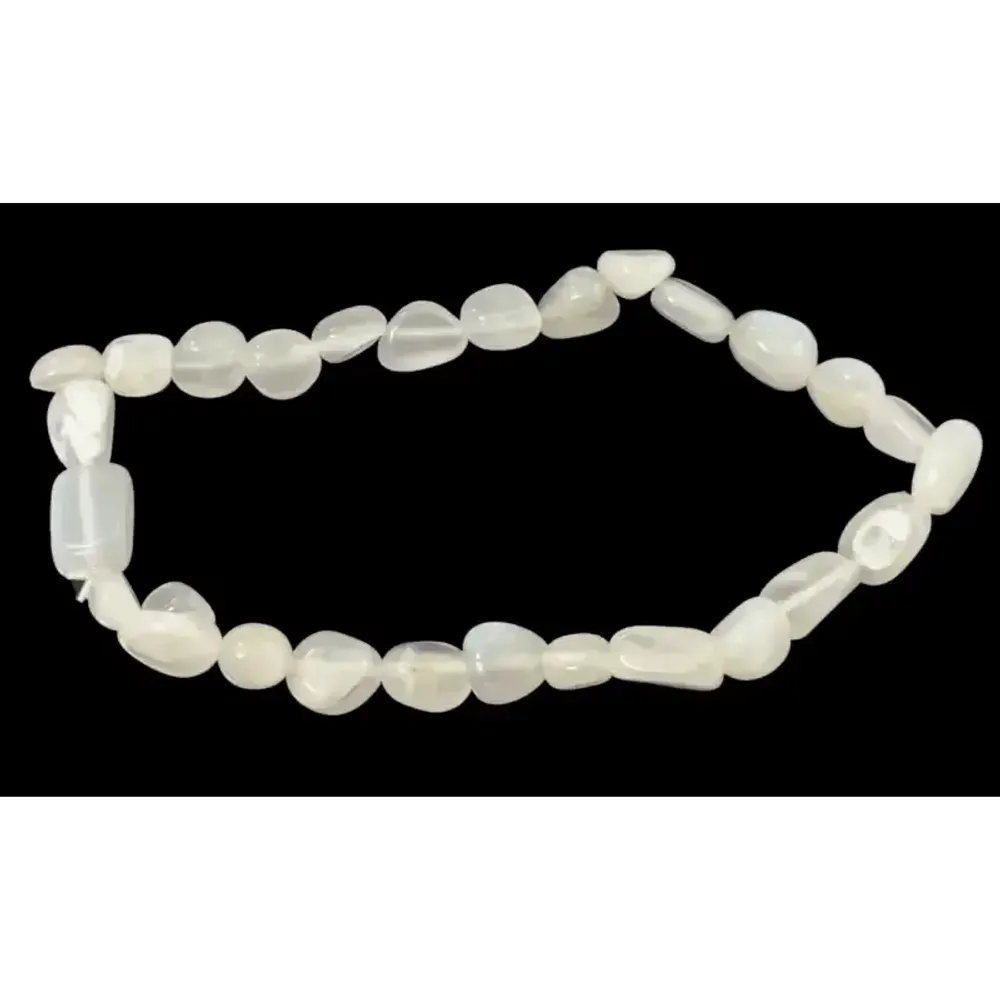 Bracelets - Bracelet Pierre de Lune Blanche A pierres roulées - ARABESK