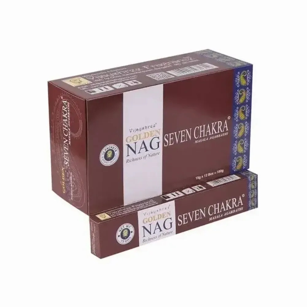Senteurs - Encens Vijayshree Golden Nag 7 Chakra 15g - ARABESK