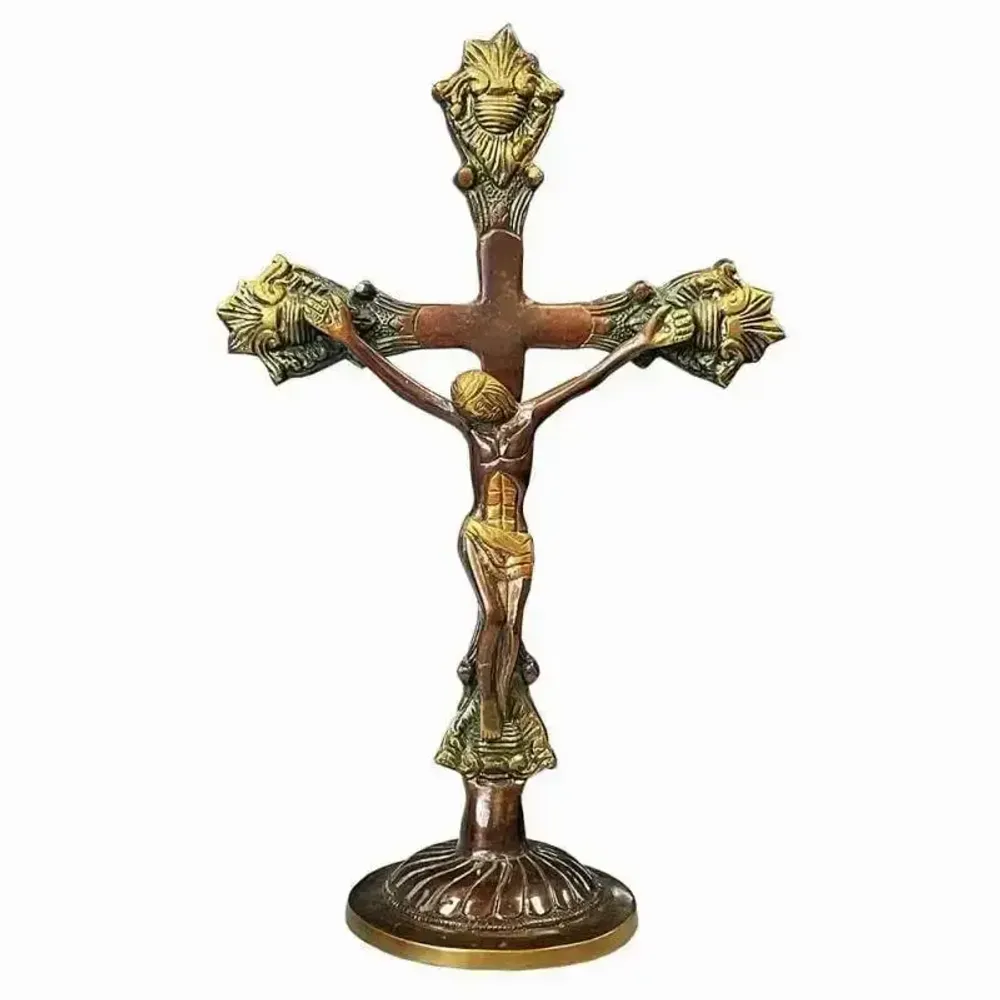 Objets de décoration - Jesus sur la Croix en laiton 27cm - ARABESK