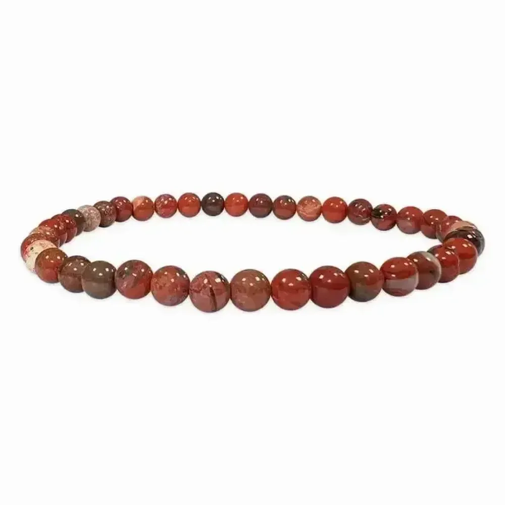 Bracelets - 4mm pearls Red Jasper bracelet - ARABESK