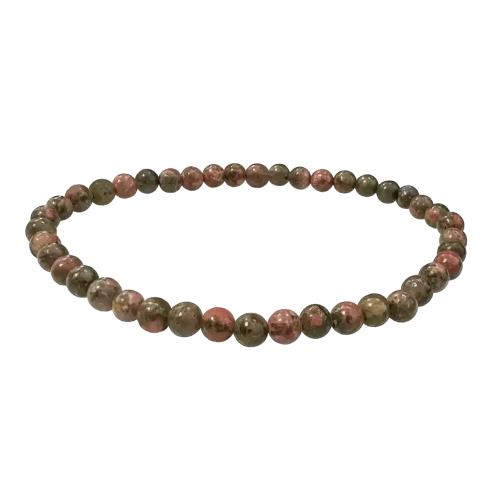 Bracelets - Bracelet Unakite perles 4mm - ARABESK