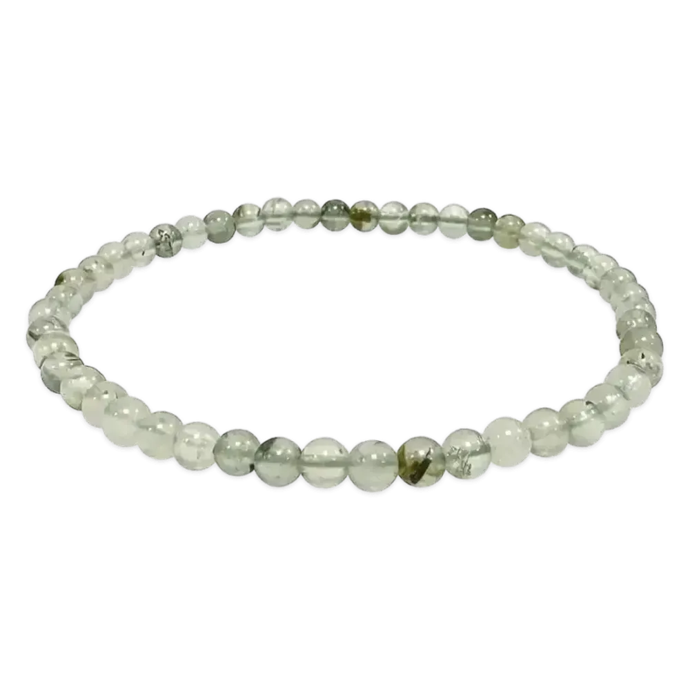 Bracelets - Prehnite 4mm A pearls bracelet - ARABESK