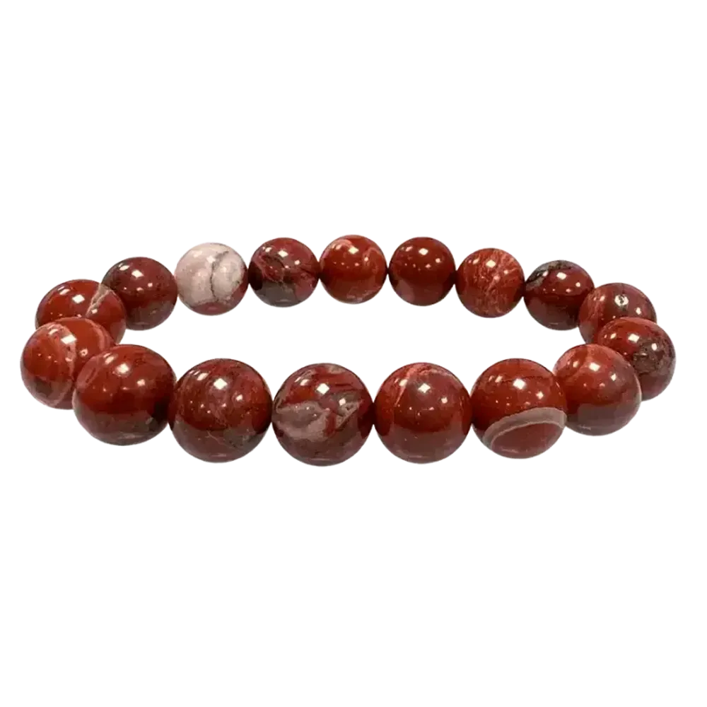 Bracelets - Bracelet Jaspe Rouge perles 12mm - ARABESK