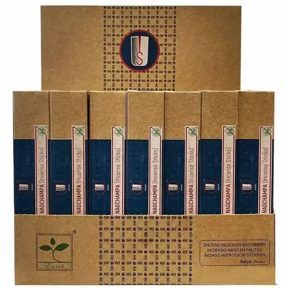 Senteurs - Présentoir encens Satya Srinivas Blue Nag Champa 42 paquets de 15gr - ARABESK