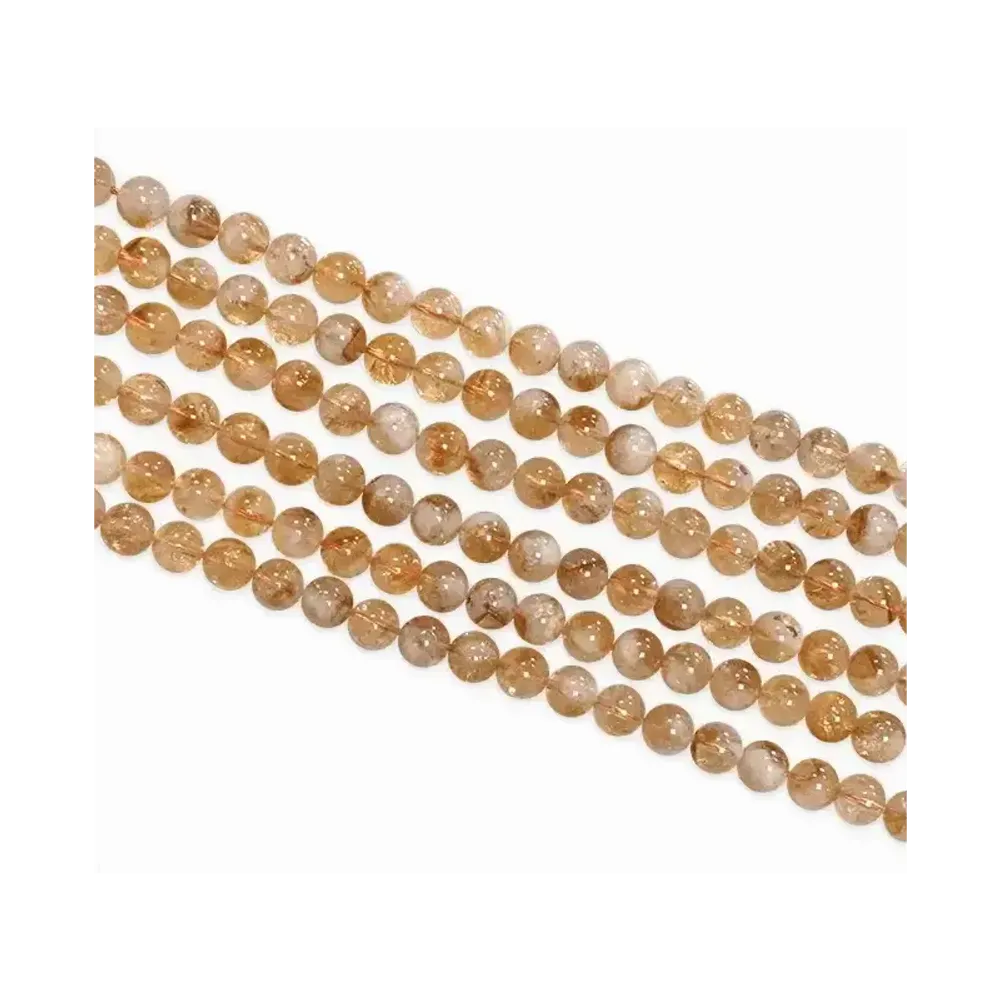 Jewelry - Heated Citrine A 10mm pearls on string - ARABESK