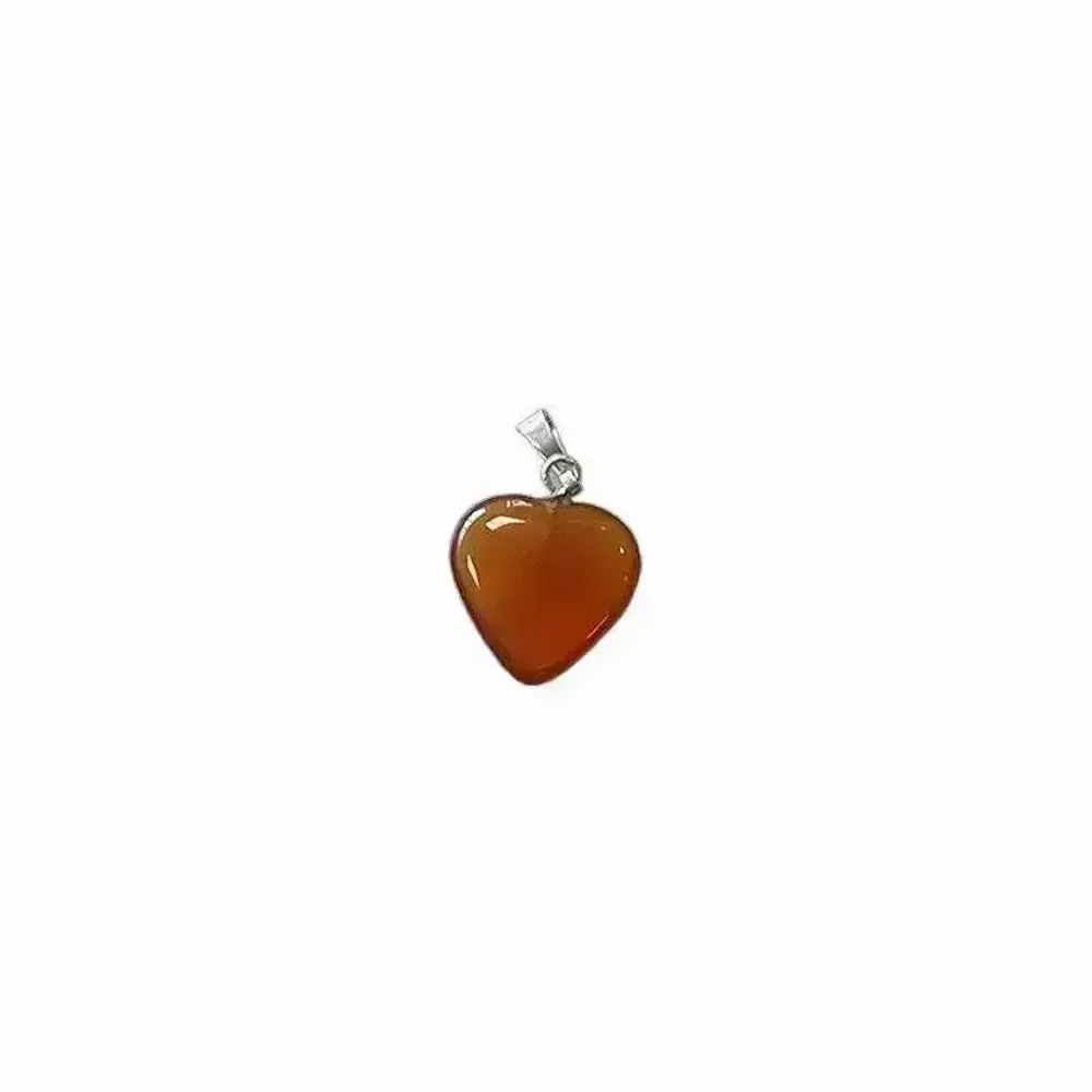 Jewelry - Cornaline Heart Pendant 15mm x10 - ARABESK