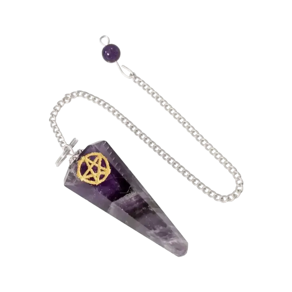 Jewelry - Conical Pentagramm Amethyst pendulum 6 faces - ARABESK