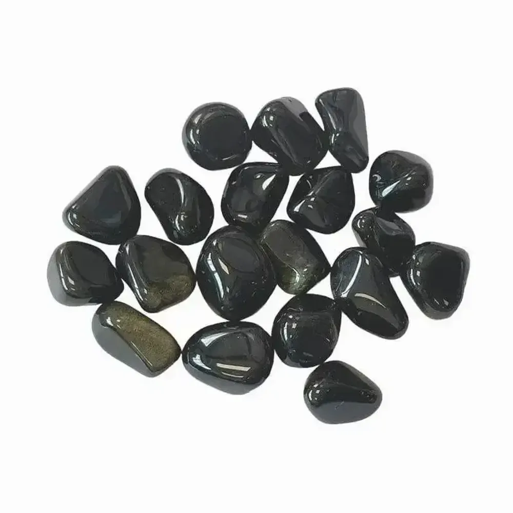Bijoux - Obsidienne noire dorée A pierres roulées 250g - ARABESK