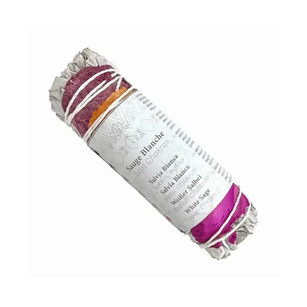 Scents - California White Sage & 7 Chakras Rose Petals smudge 25-30g 10cm - ARABESK