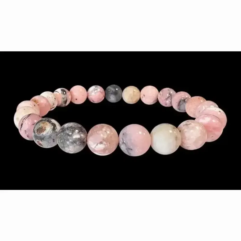 Bracelets - Pink Opal Bracelet beads 8-9mm - ARABESK