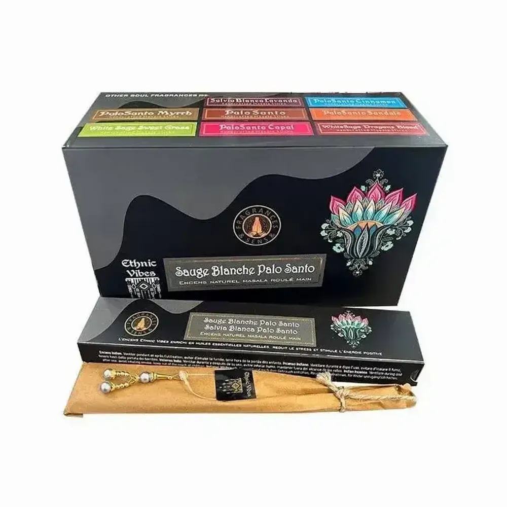 Scents - Fragrances & Sens Ethnic Vibes Palo Santo & White Sage masala incense 15g - ARABESK