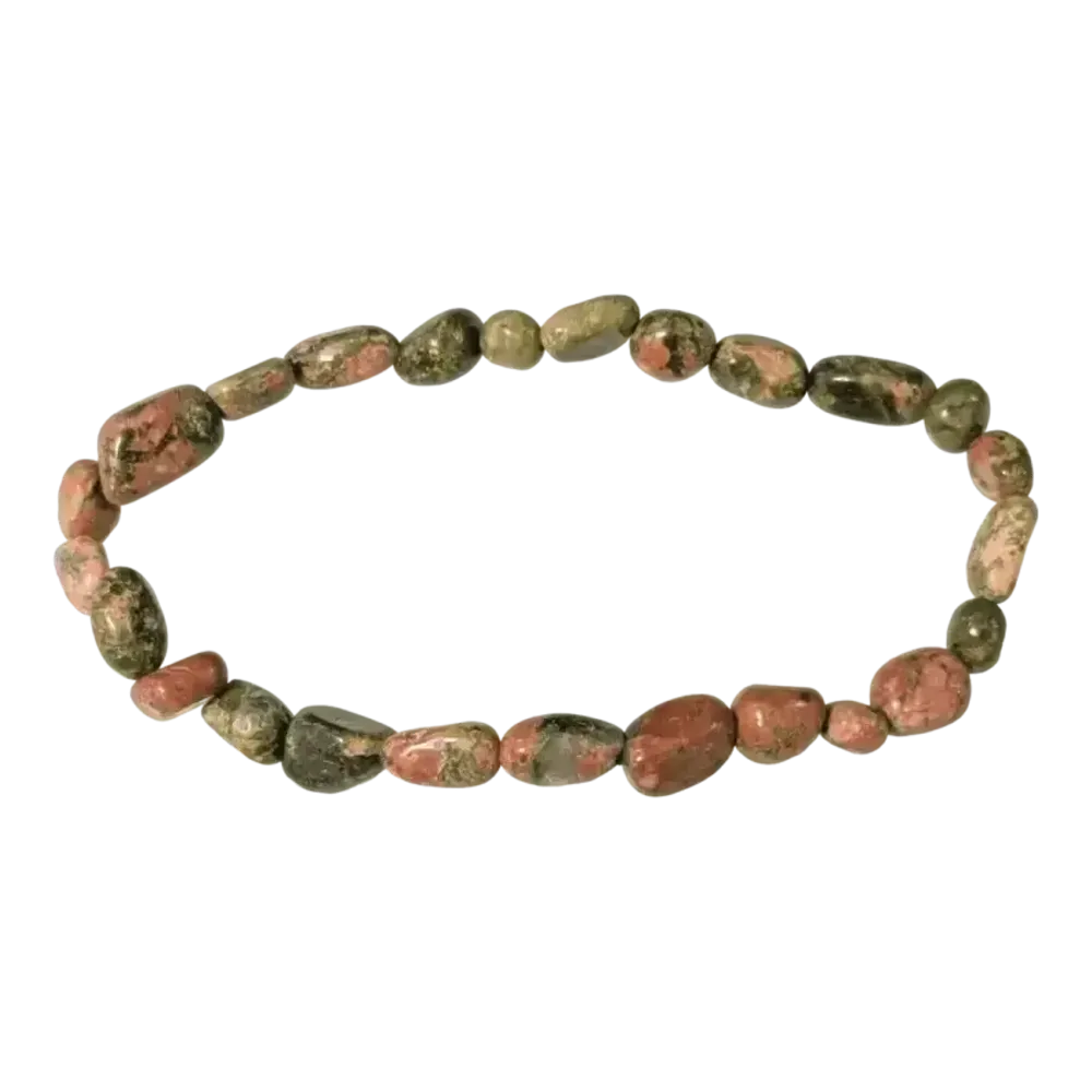Bracelets - Bracelet Unakite A pierres roulées - ARABESK