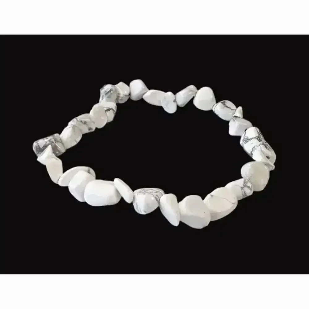 Bracelets - Bracelet Howlite A pierres roulées - ARABESK