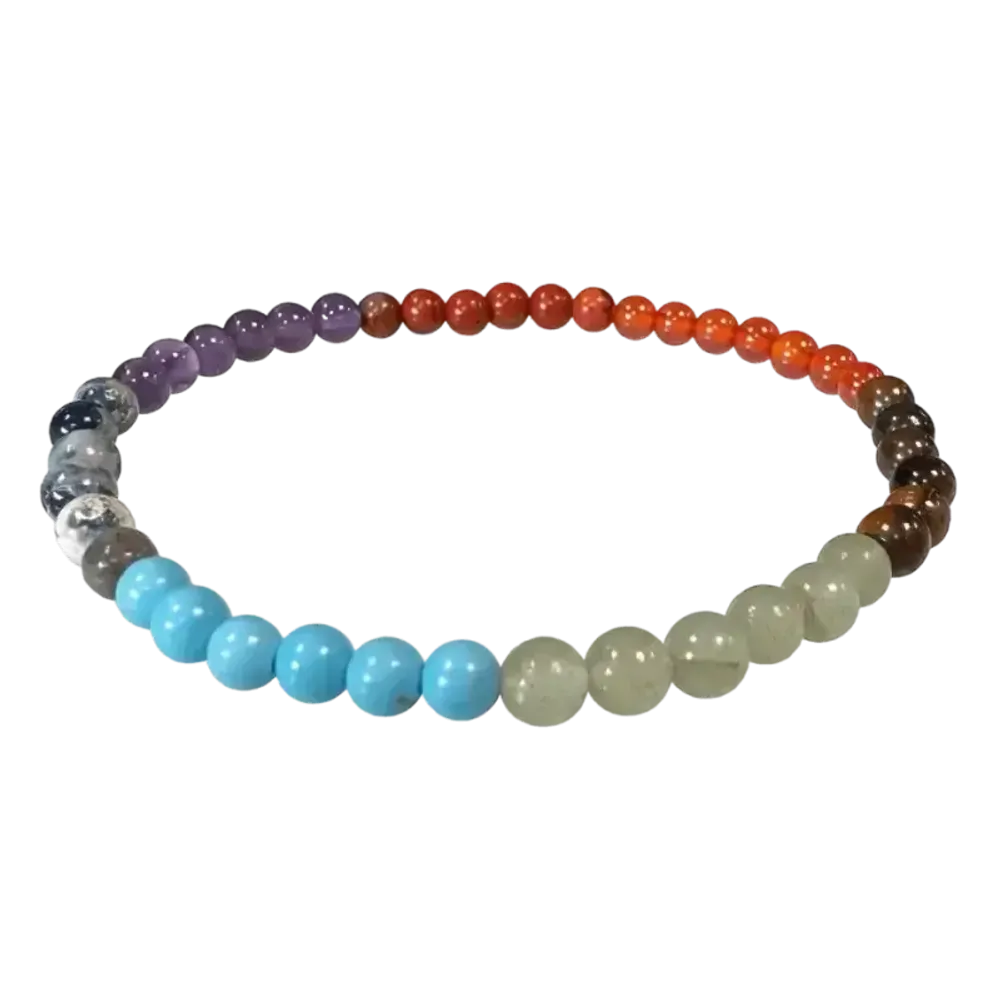 Bracelets - 7 chakra bracelet pearls 4mm - ARABESK