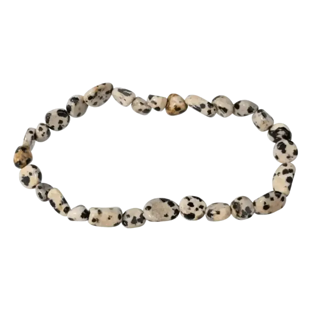 Bracelets - Dalmatian Jasper bracelet A rolled stones - ARABESK