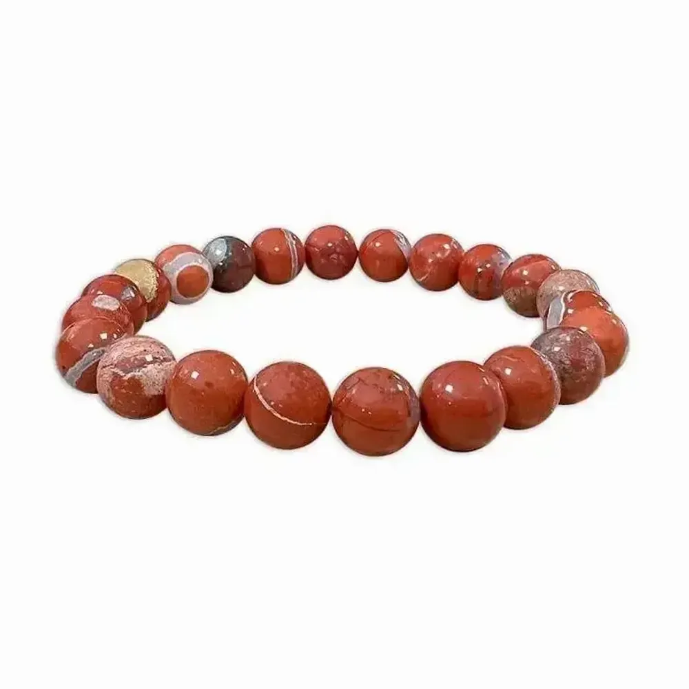 Bracelets - Red Jasper Bracelet 8-9mm beads - ARABESK