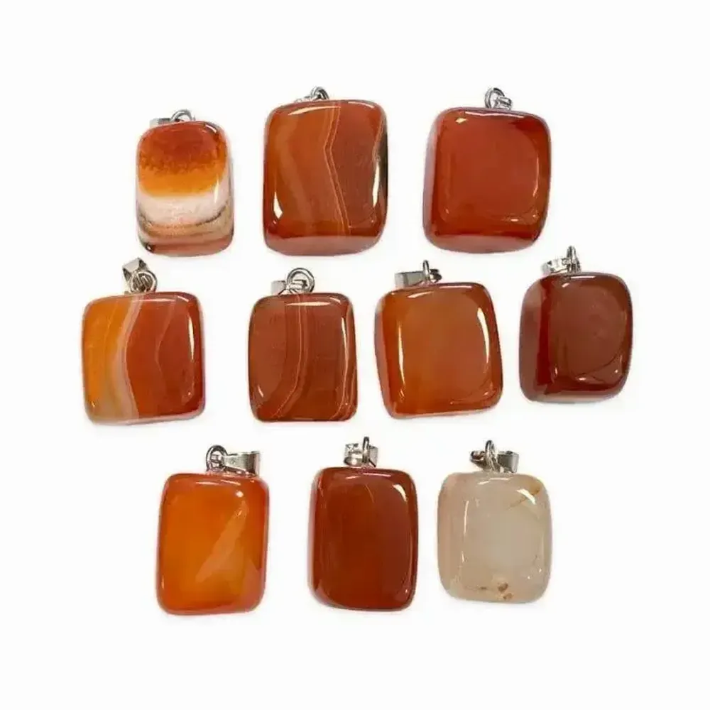 Bijoux - Pendentif Pierre Roulée Cornaline A x10 - ARABESK