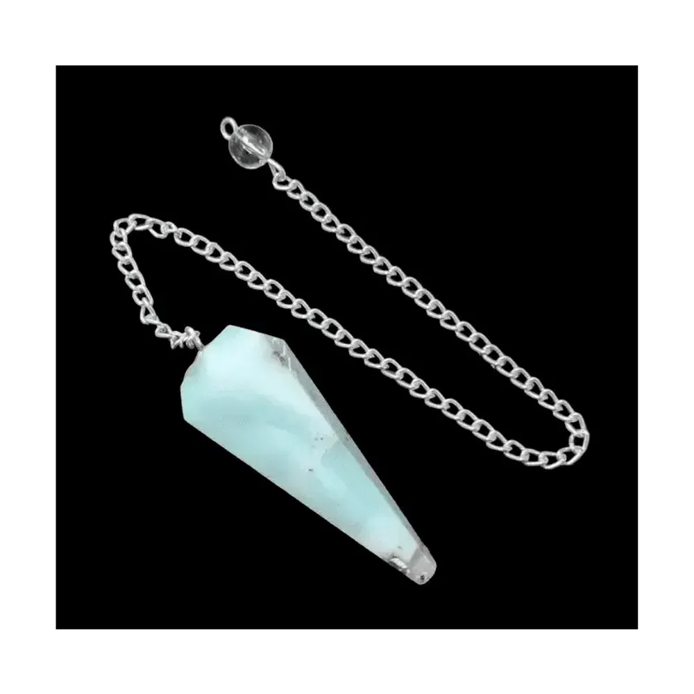 Jewelry - Chrysoprase conical pendulum 6 faces - ARABESK