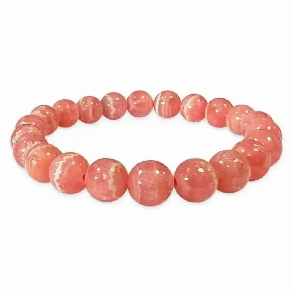 Bracelets - Argentina Rhodochrosite AAA 7.5-8.5mm bracelet - ARABESK