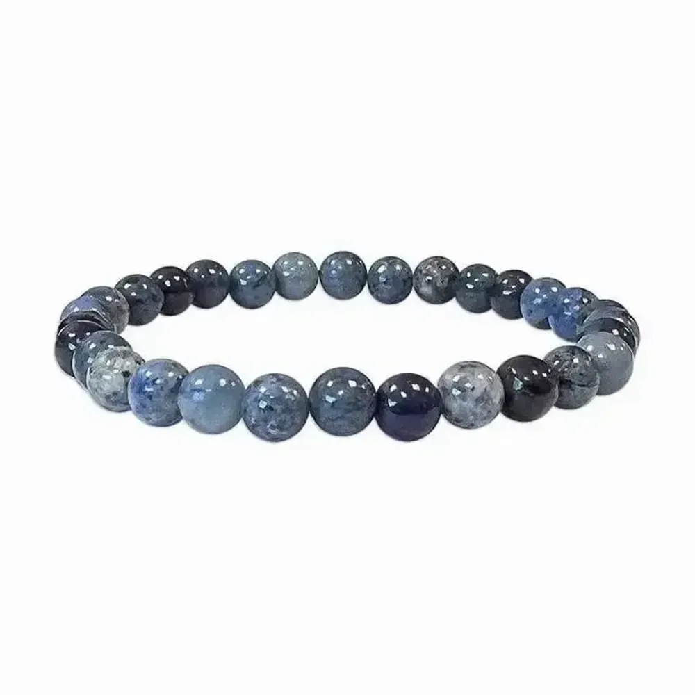 Bracelets - Dumortierite bracelet A beads 6.5-7mm - ARABESK