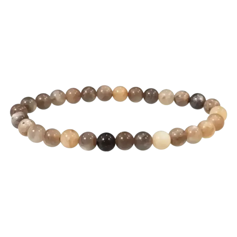 Bracelets - Black Moonstone Bracelet With Beads 5.7-6.7mm - ARABESK