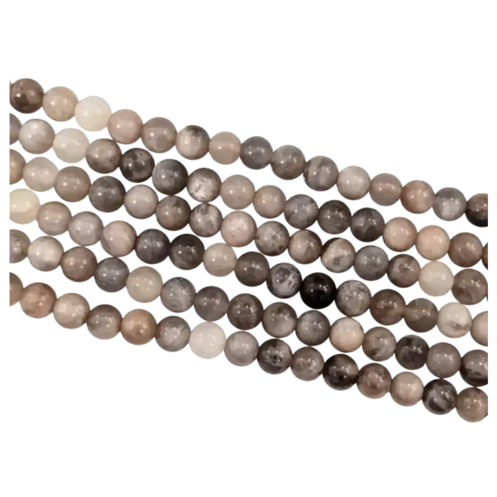 Bijoux - Pierre de Lune Noire A perles 5.5-6.5mm sur fil 40cm - ARABESK