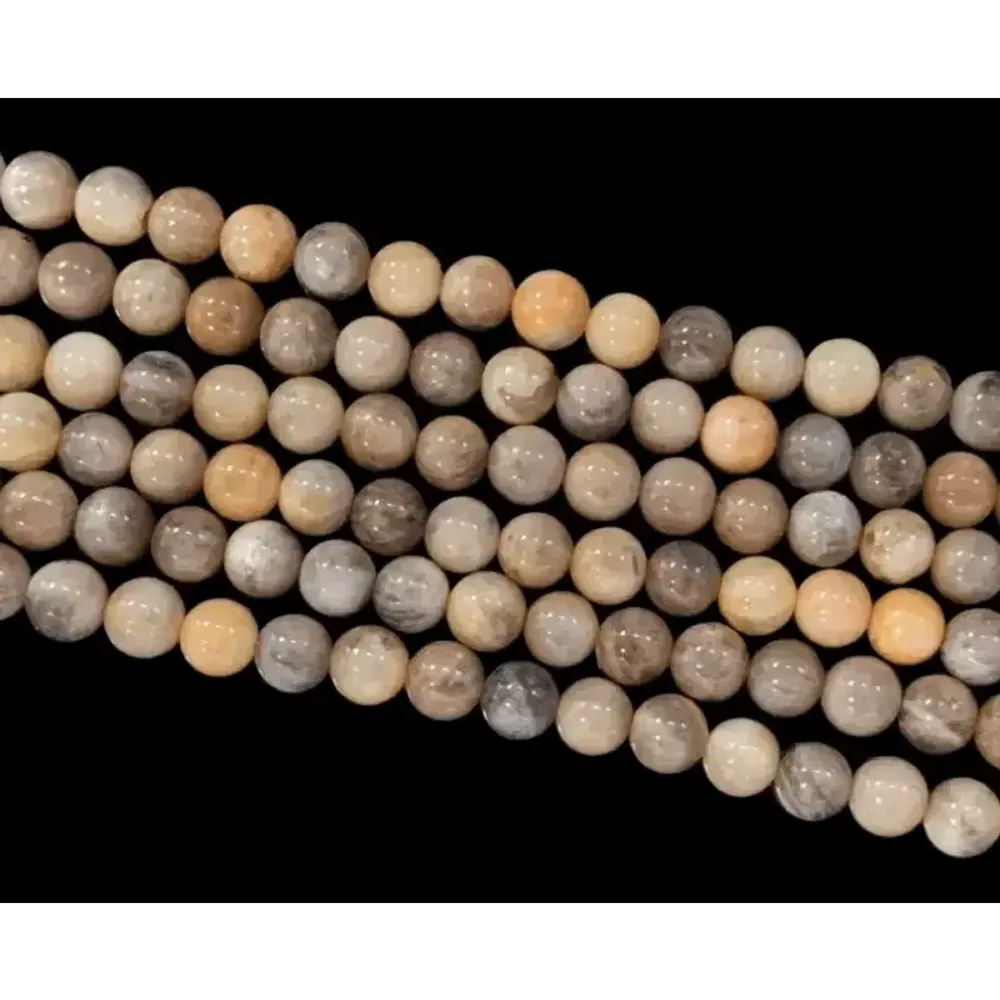 Bijoux - Pierre de Lune Noire A perles 8mm sur fil 40cm - ARABESK