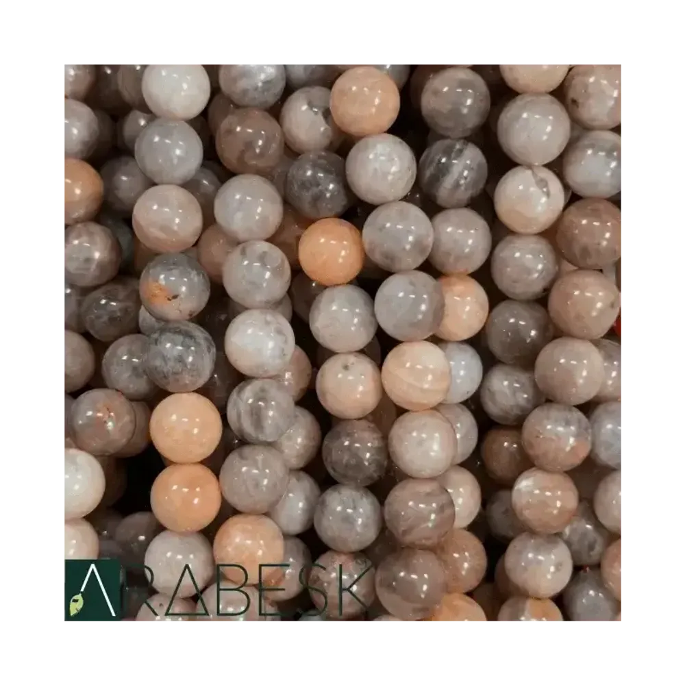 Bijoux - Pierre de Lune Noire A perles 8mm sur fil 40cm - ARABESK