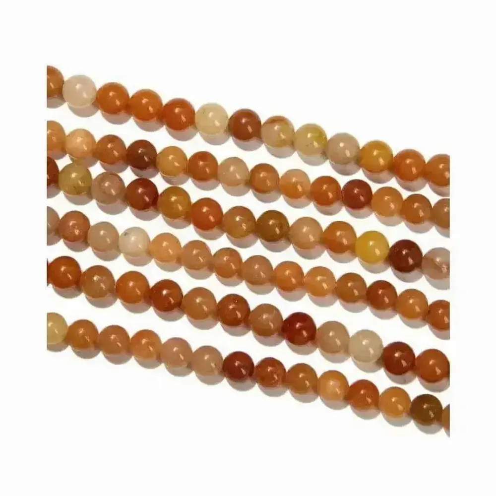 Bijoux - Aventurine Orange A perles 8mm sur fil 40cm - ARABESK