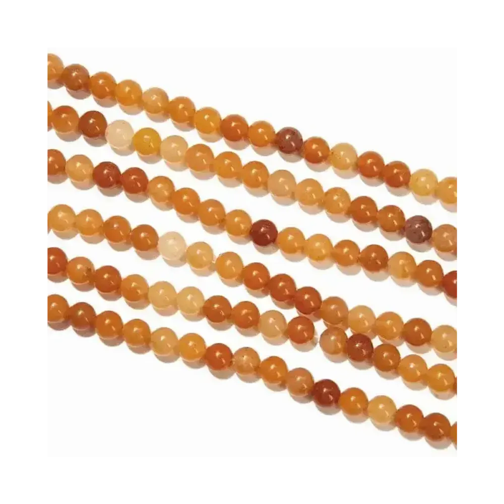 Bijoux - Aventurine Orange A perles 6mm sur fil 40cm - ARABESK