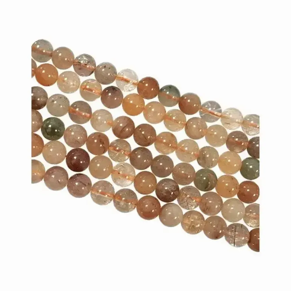 Jewelry - Multicolor Rutile Rock Crystal beads A 8mm on 40cm wire - ARABESK