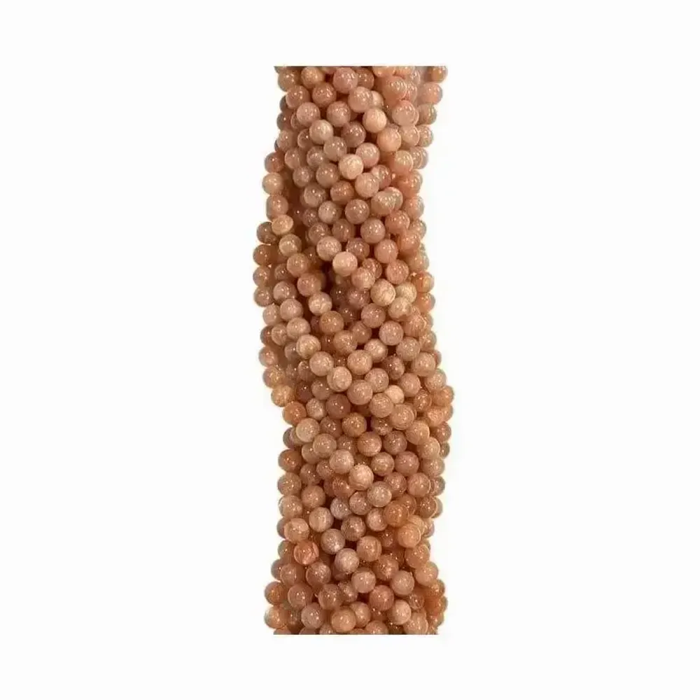 Bijoux - Pierre de Soleil A perles 6-7mm sur fil 40cm - ARABESK