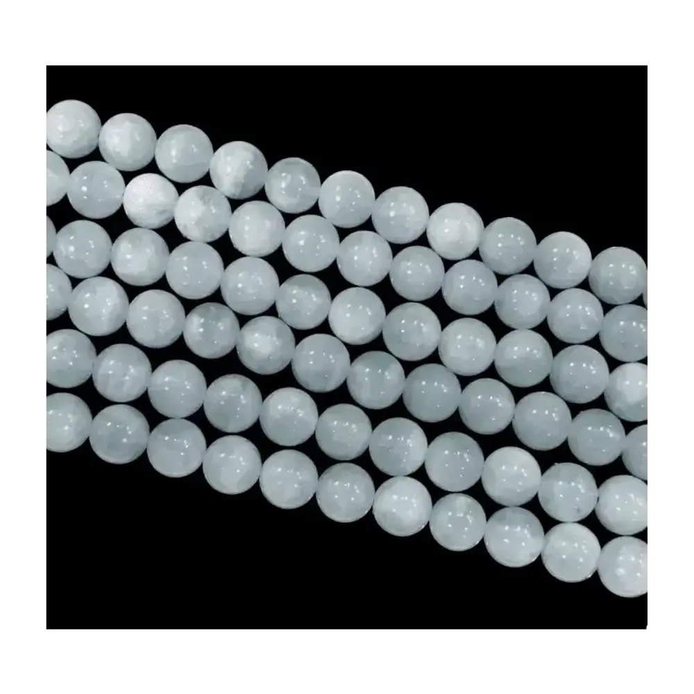 Jewelry - Aquamarine AA 10mm pearls on string - ARABESK