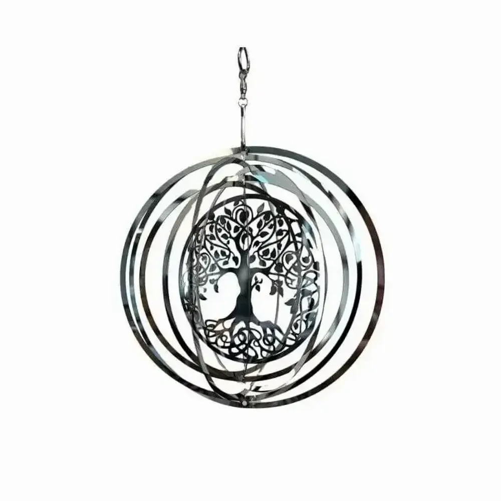 Decorative objects - Wind chime 3D steel tree of life 30cm - ARABESK