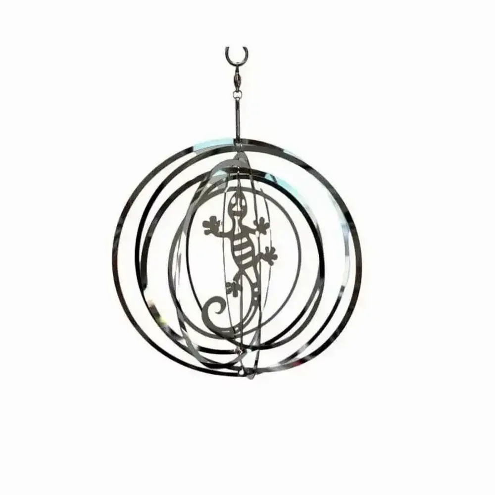 Decorative objects - Steel Gecko 3D wind chime 15cm - ARABESK