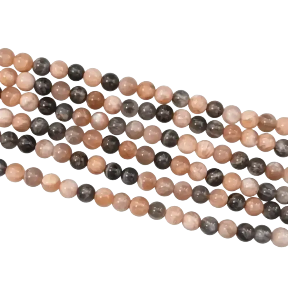 Jewelry - Dark Multcolor Moonstone A beads 6-7mm on 40cm string - ARABESK