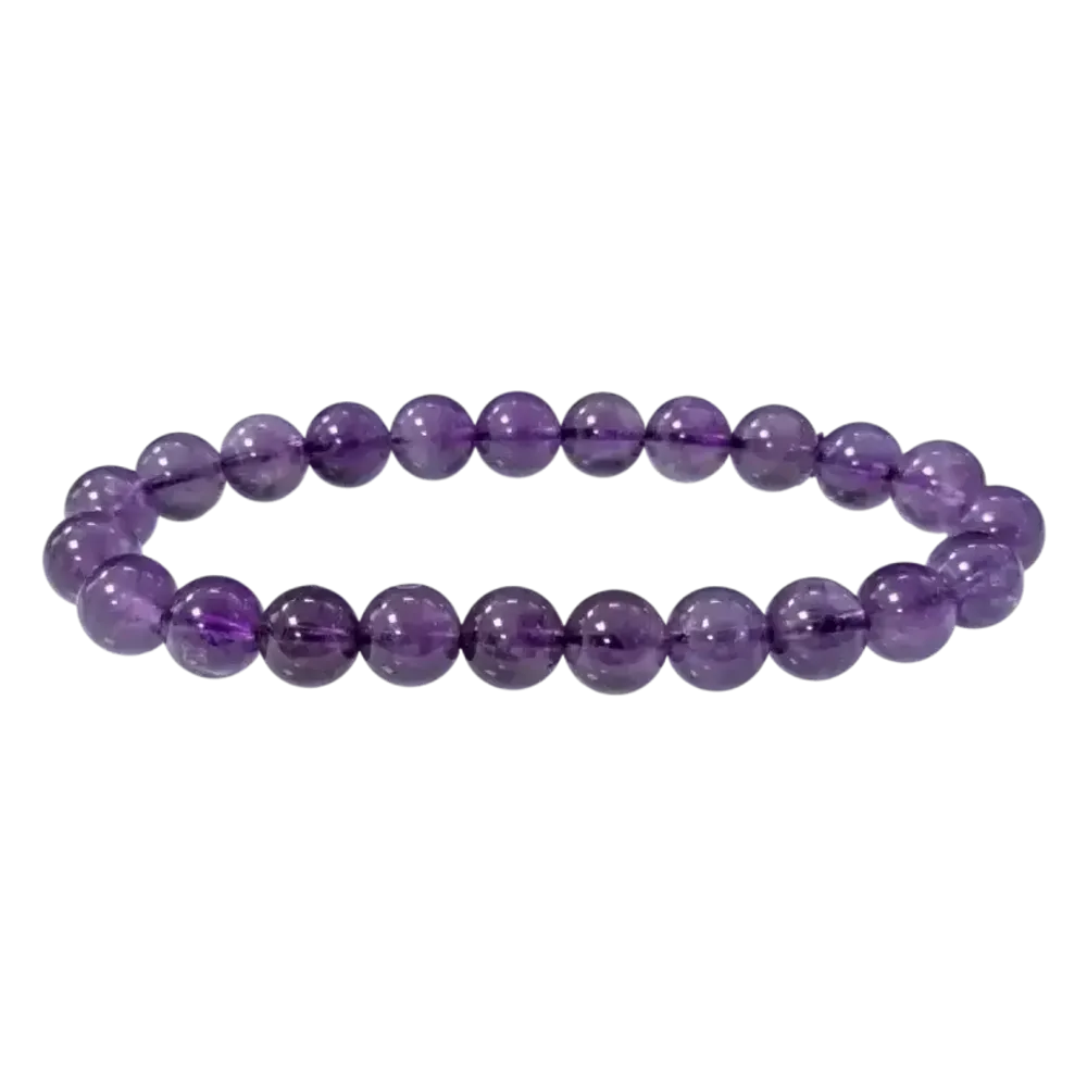 Bracelets - Bracelet Amethyste Uruguay AA perles 8mm - ARABESK