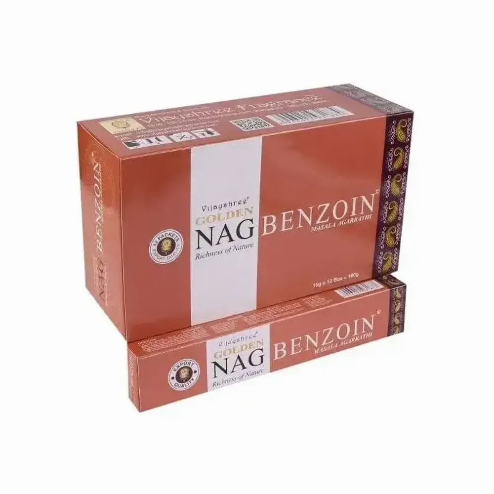 Scents - Vijayshree Golden Nag Benzoin Incense 15g - ARABESK