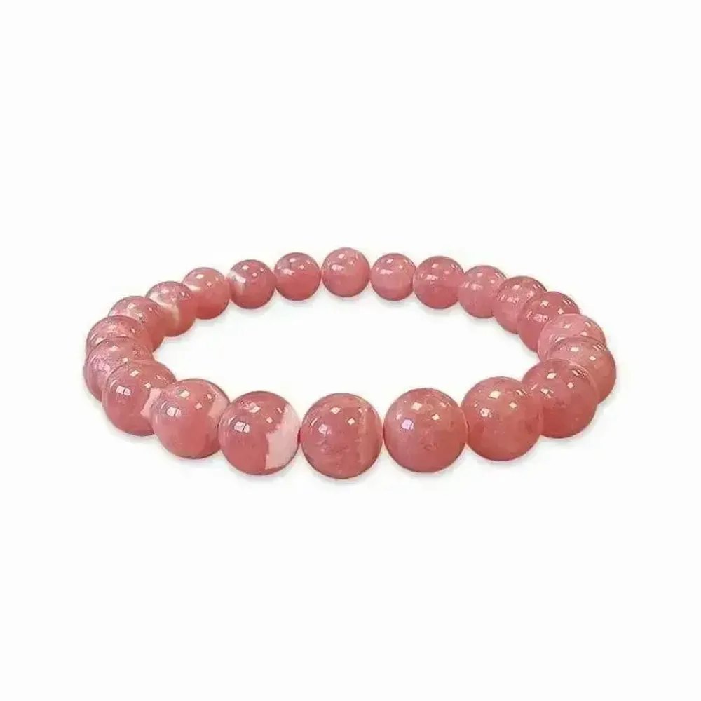 Bracelets - Argentina Rhodochrosite Bracelet AAAA Beads 7.5-8.5mm - ARABESK