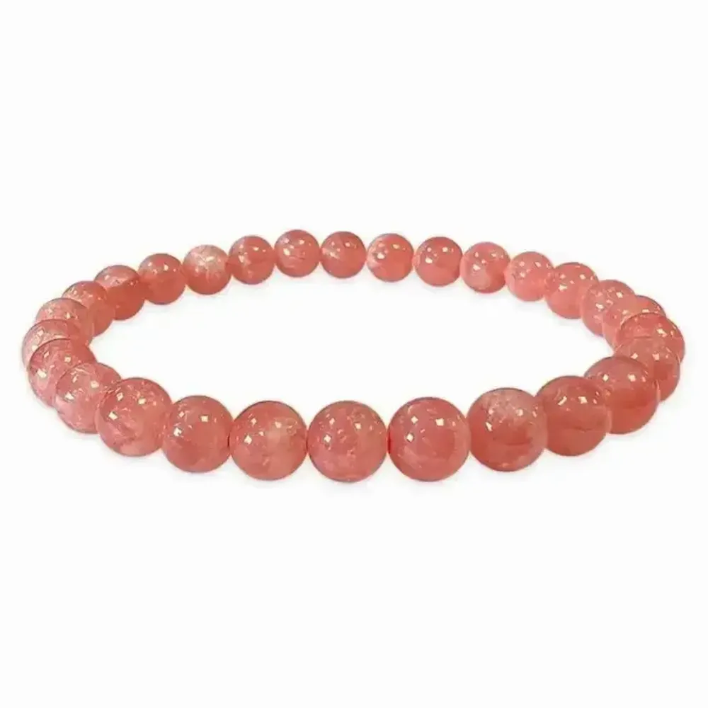 Bracelets - Argentina Rhodochrosite AAAA 6-7mm bracelet - ARABESK