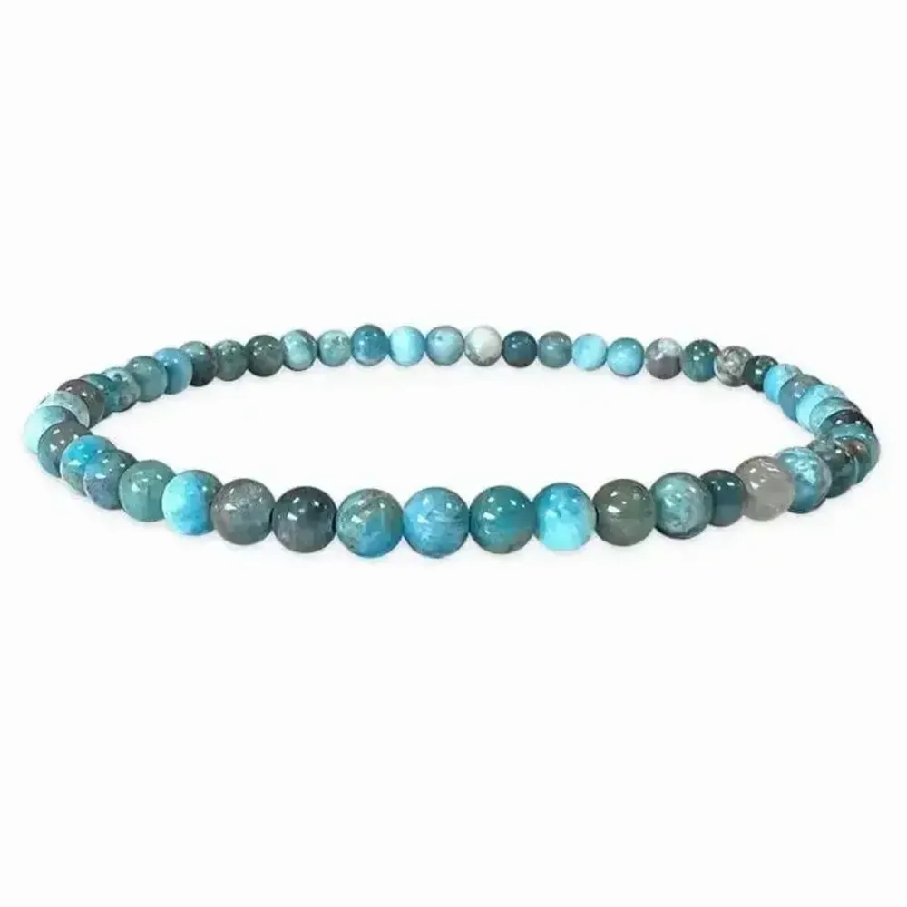 Bracelets - Bracelet Apatite Bleue A perles 5-6mm - ARABESK